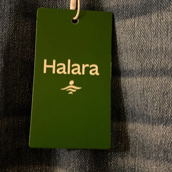 HALARA Women's Flare Wide Leg Jeans in Denim Blue. Super soft and relaxed. - Picture 2 of 6